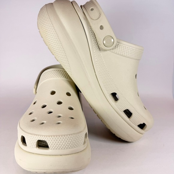 Crocs Classic Platform Clog Beige Women's Size 8 M8 W10 - Picture 2 of 7